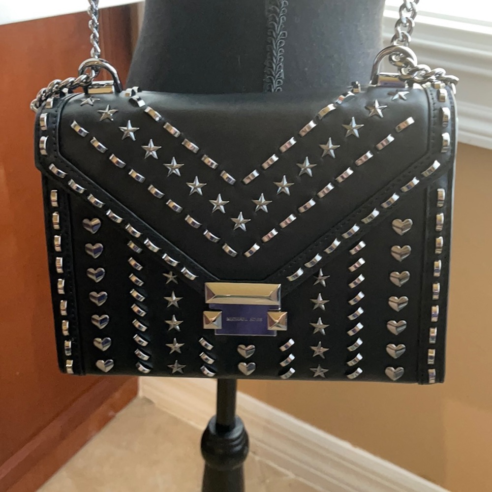Michael Kors Black with silver accents Whitney bag. Only used one time.